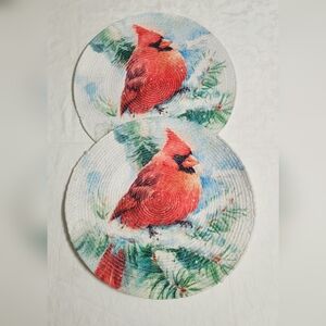 Farm House by Rachel Ashwell cardinal woven placemats